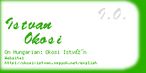 istvan okosi business card